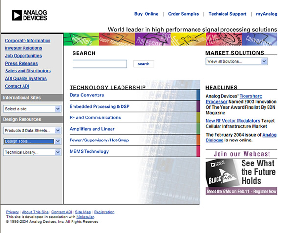 Old Analog Devices Home Page