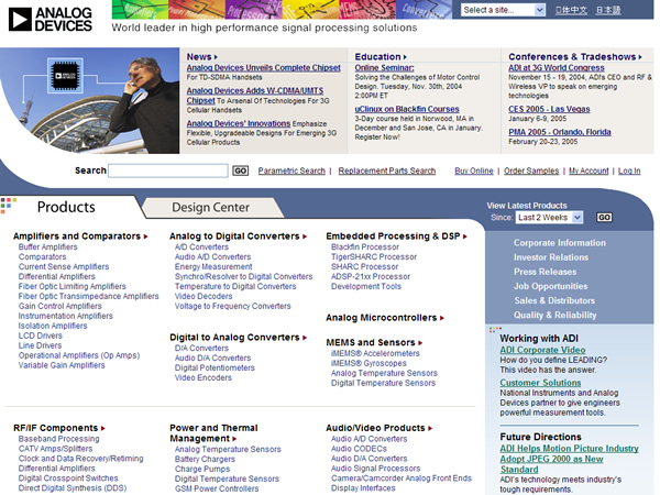 Analog Devices Home Page