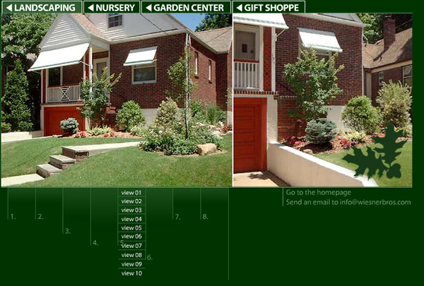 Detail of Weisner Bros. Landscaping page