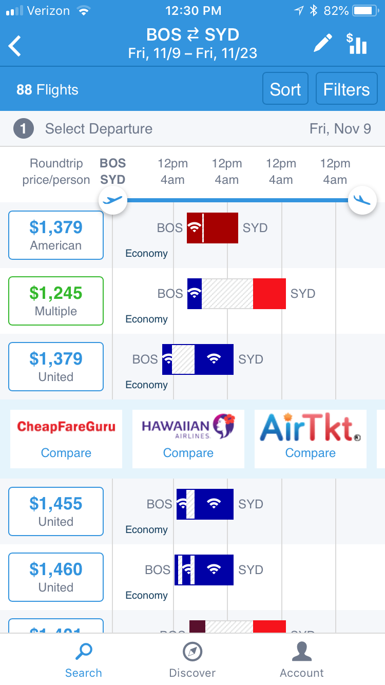 hipmunk app screenshot