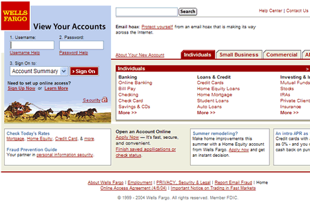 Wells Fargo Homepage