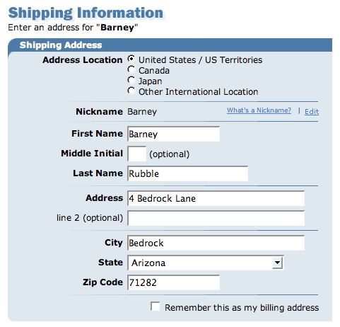 Lands End Shipping Info