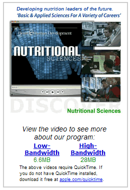Department of Nutrition at Penn State homepage video
