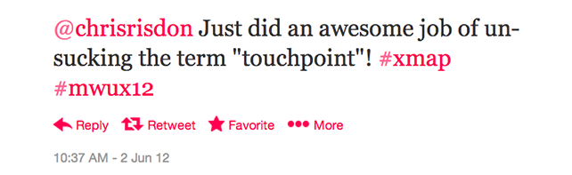 tweet about touchpoints